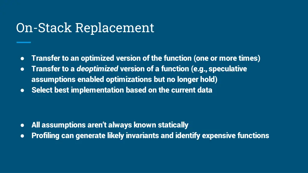on stack replacement 1