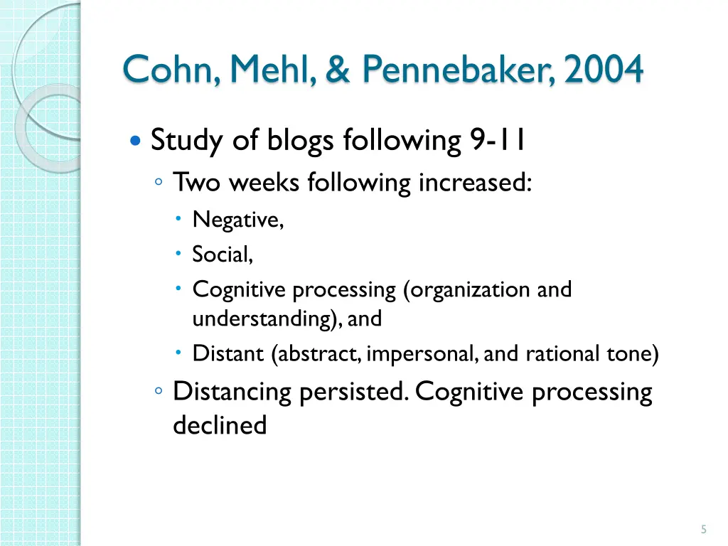 cohn mehl pennebaker 2004