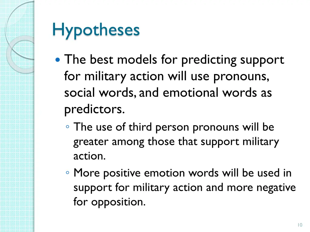 hypotheses