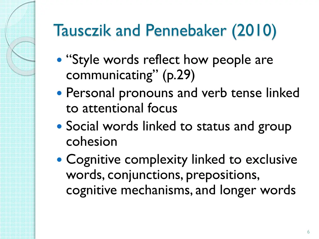 tausczik and pennebaker 2010