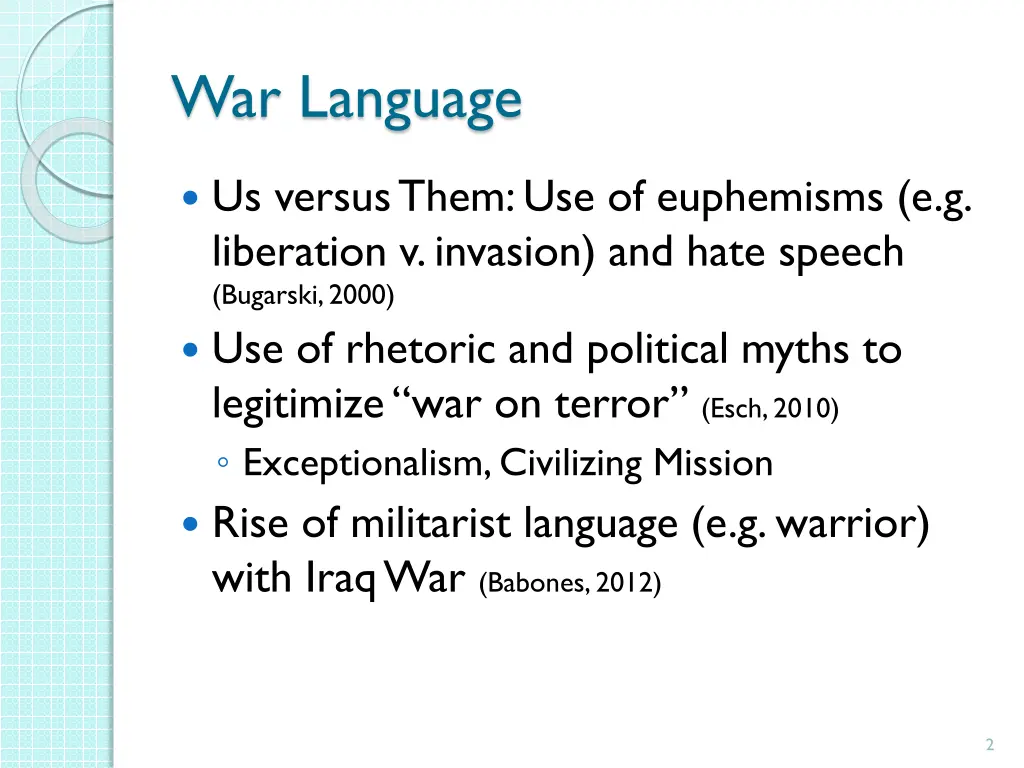 war language