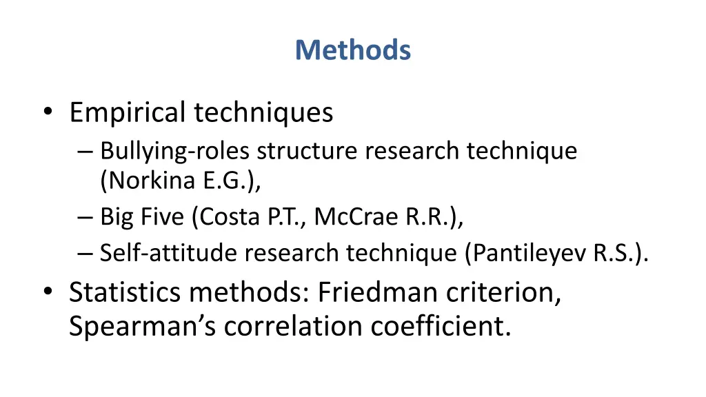 methods