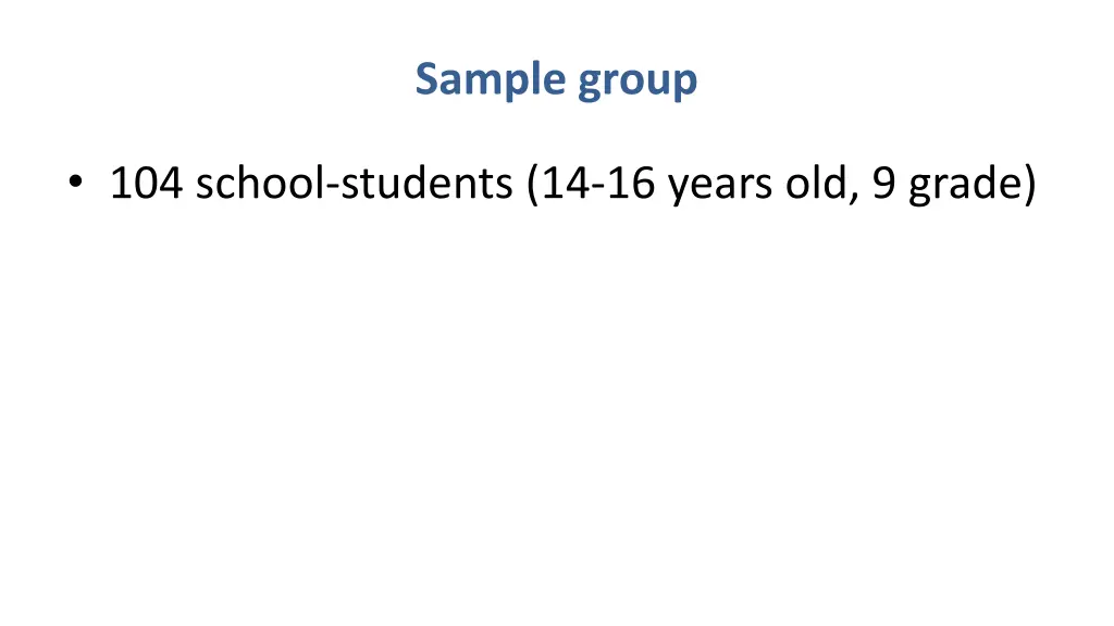 sample group