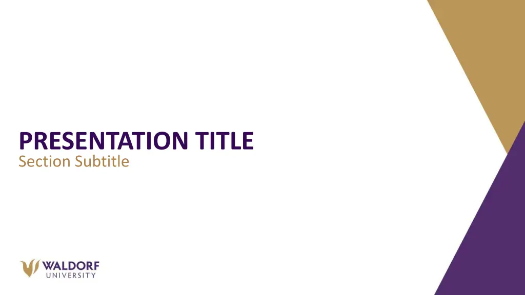 presentation title section subtitle