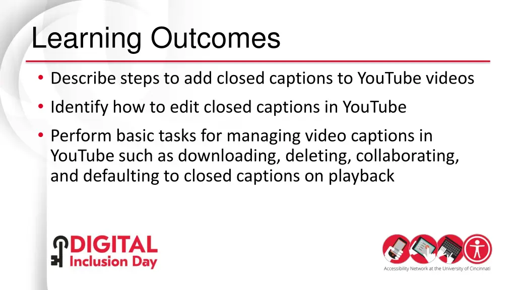 learning outcomes