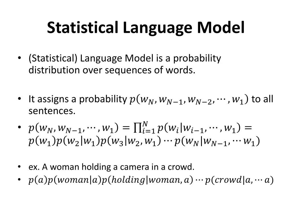 statistical language model