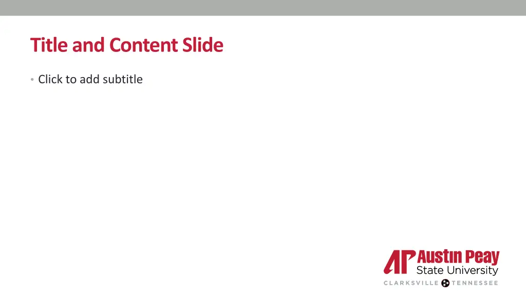 title and content slide