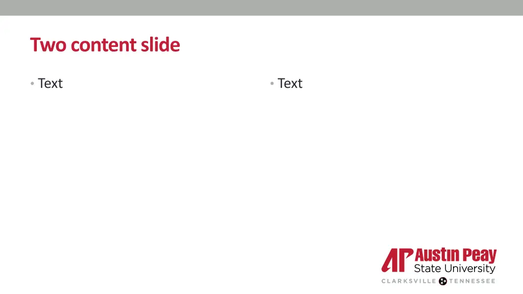 two content slide
