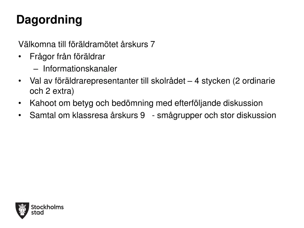 dagordning