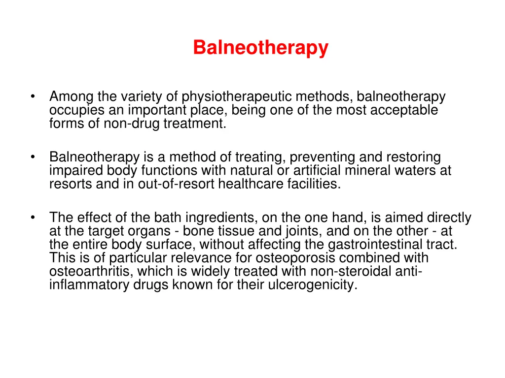 balneotherapy