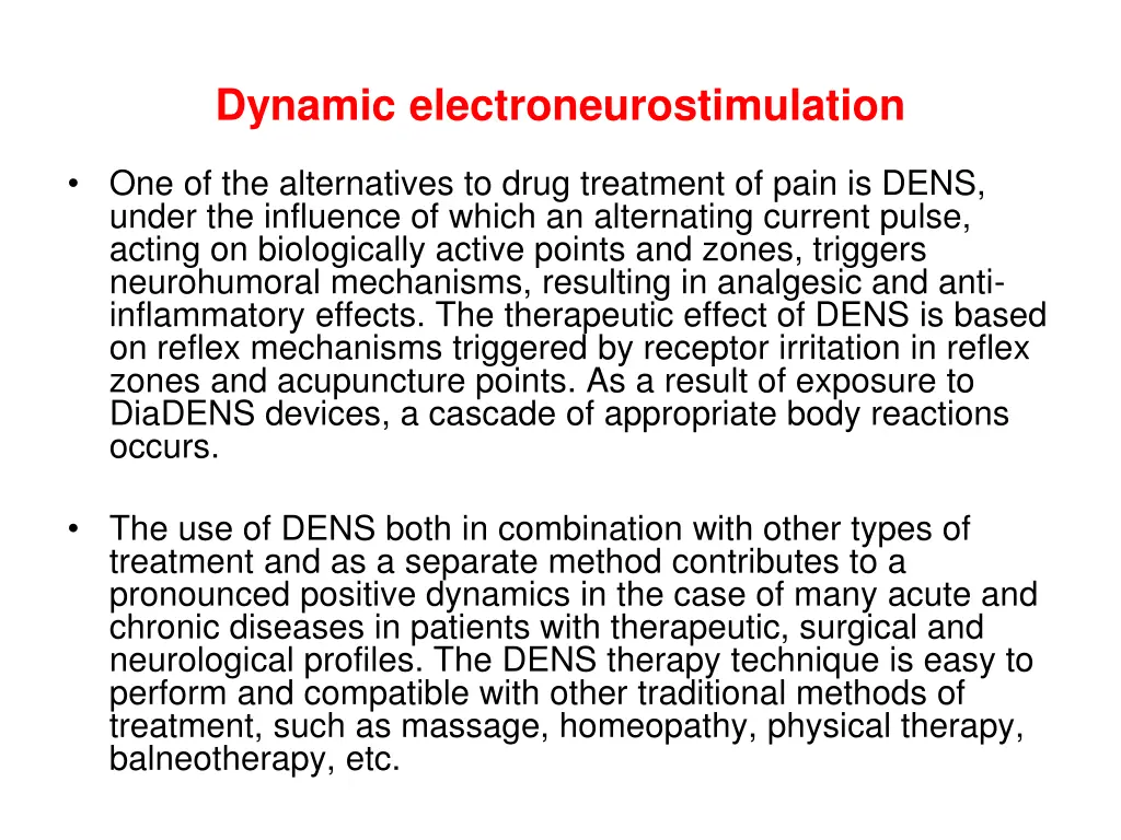 dynamic electroneurostimulation