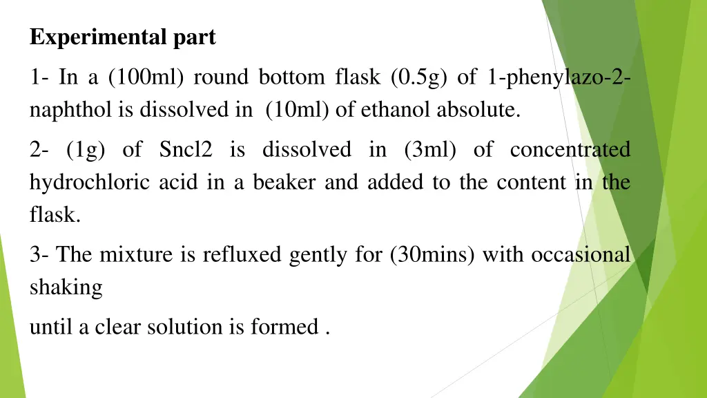 experimental part