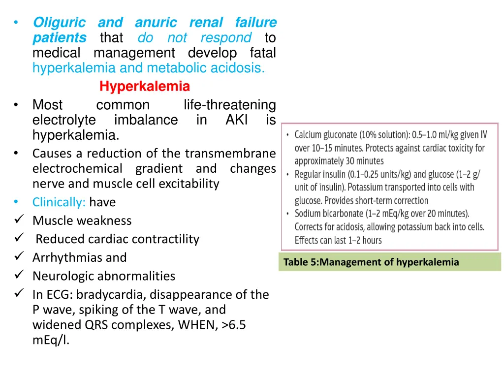 oliguric and anuric renal failure patients that