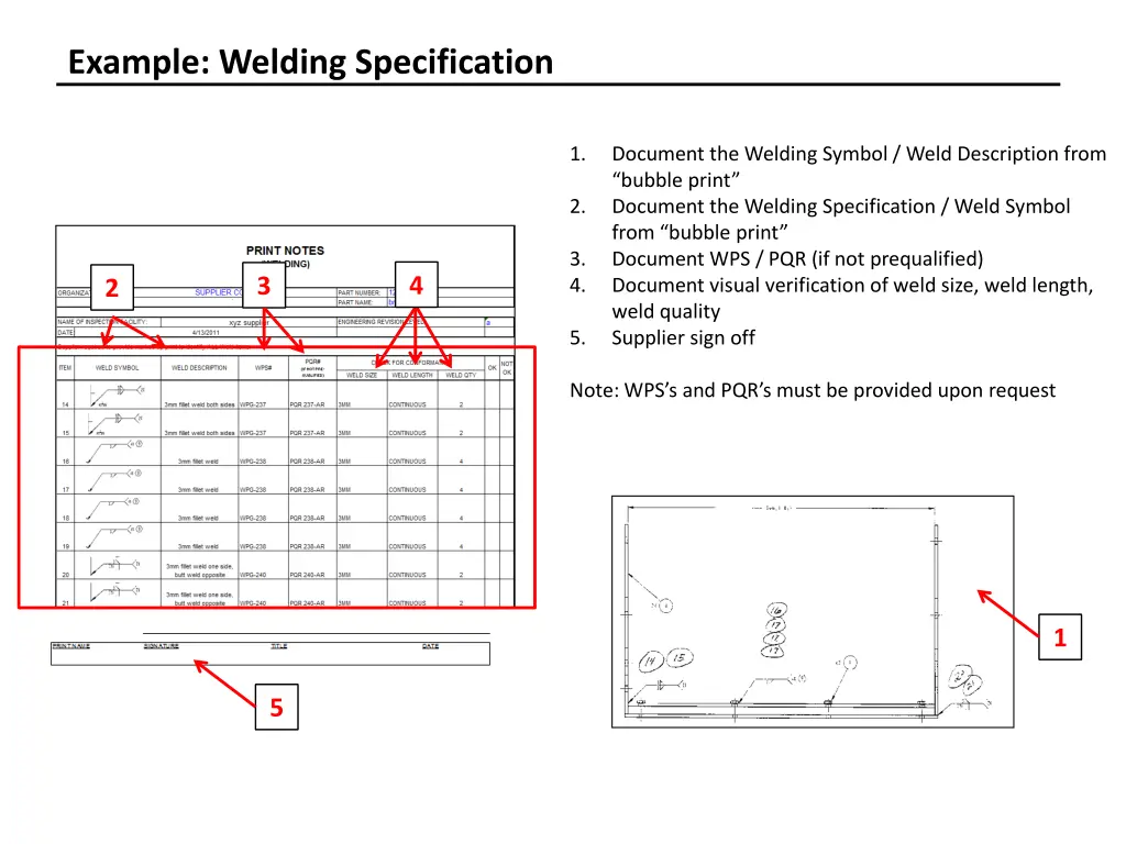 example welding specification