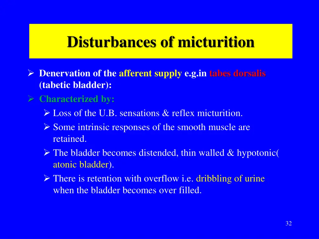 disturbances of micturition 1