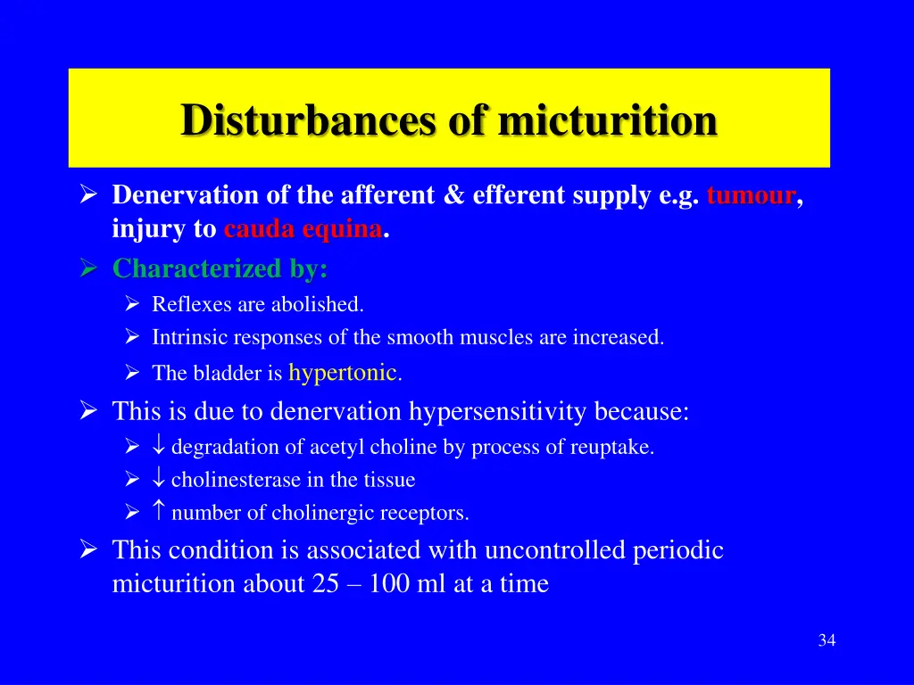 disturbances of micturition 2