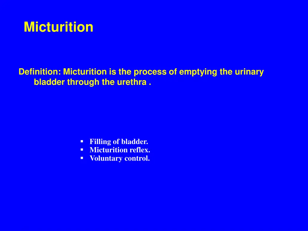 micturition