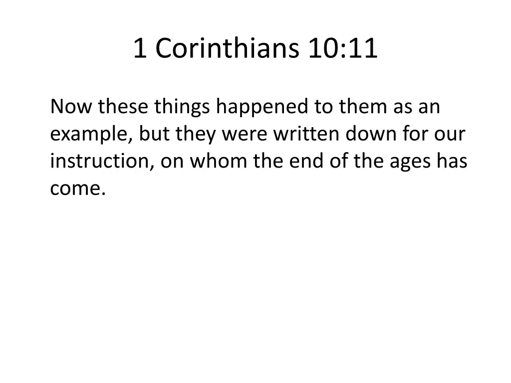 1 corinthians 10 11