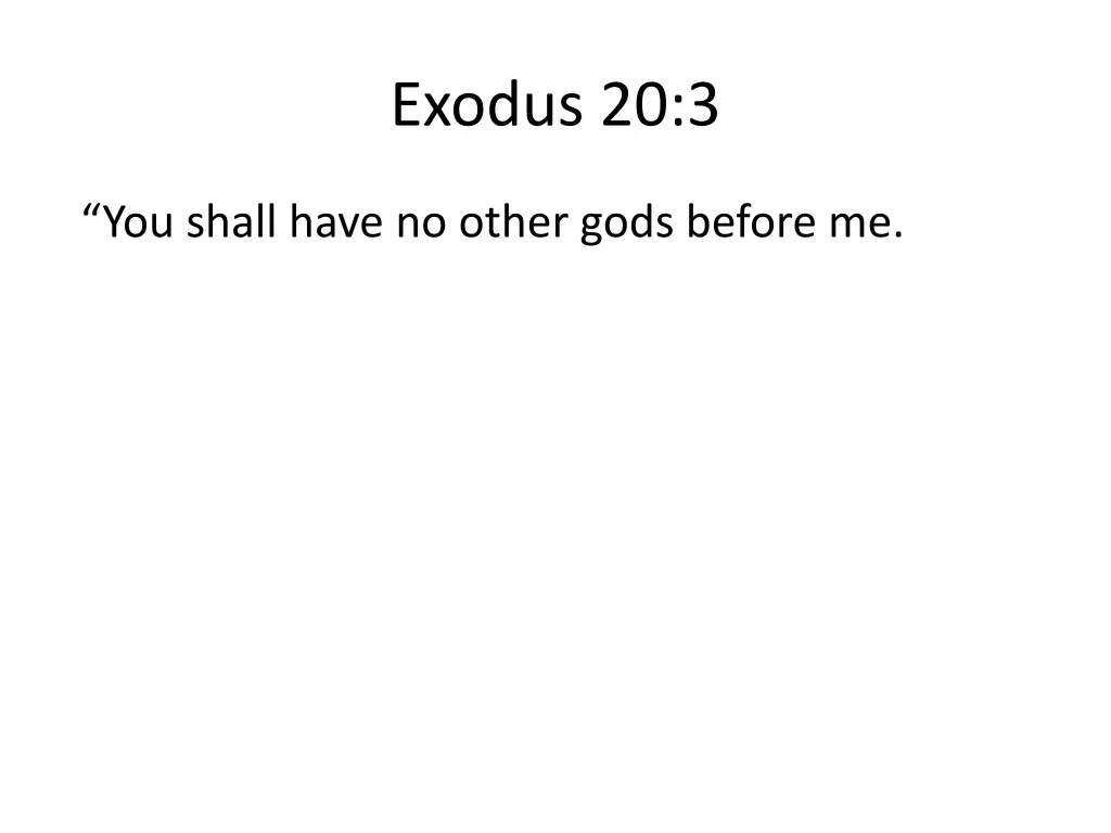 exodus 20 3