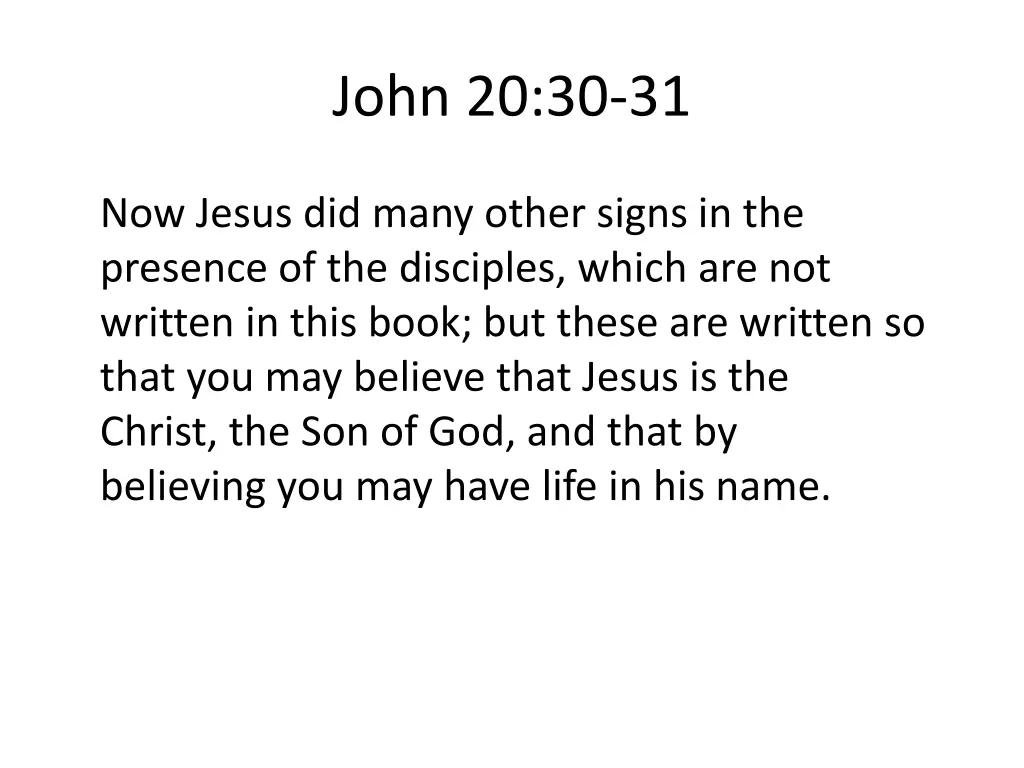 john 20 30 31