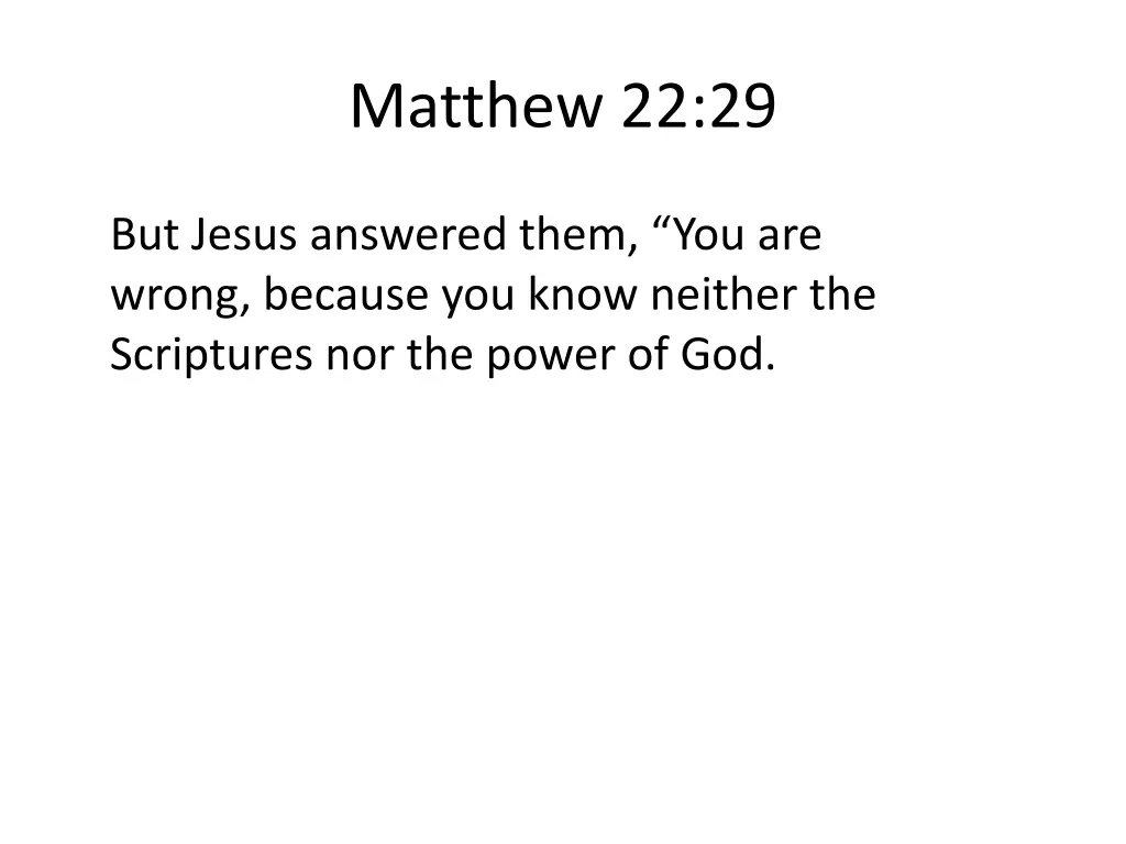 matthew 22 29