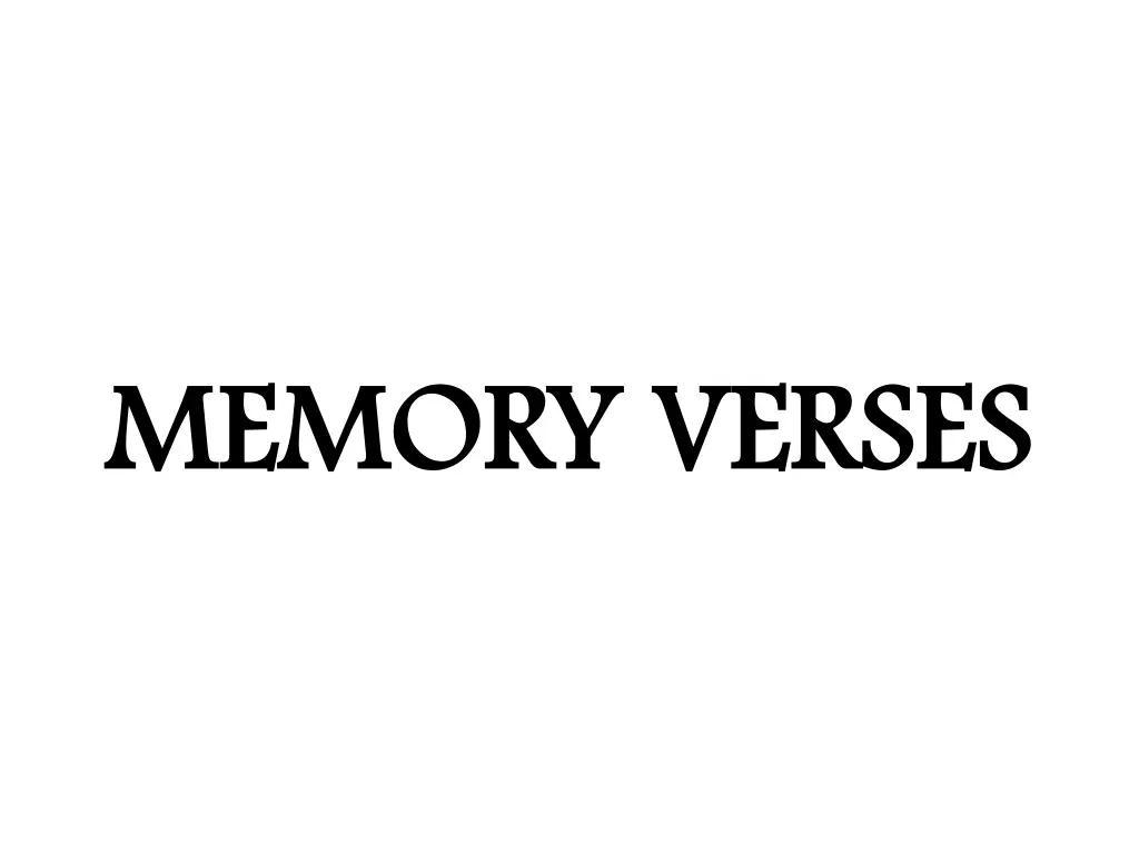 memory verses memory verses