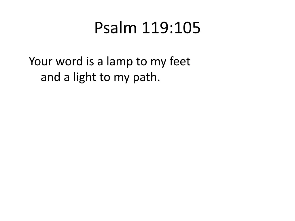 psalm 119 105
