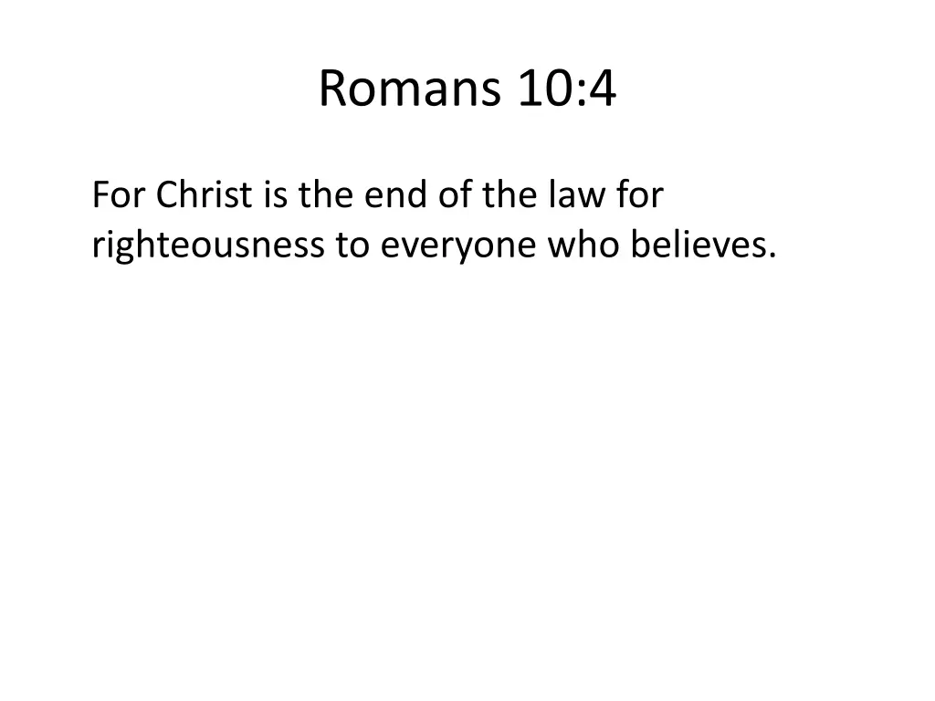 romans 10 4