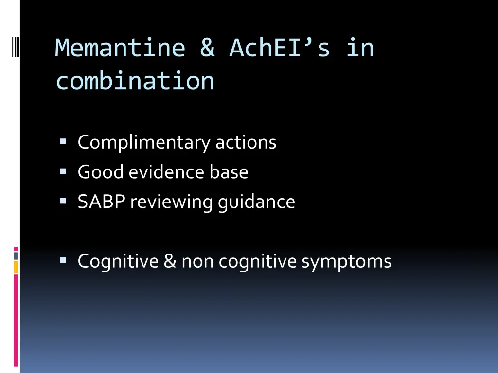 memantine achei s in combination