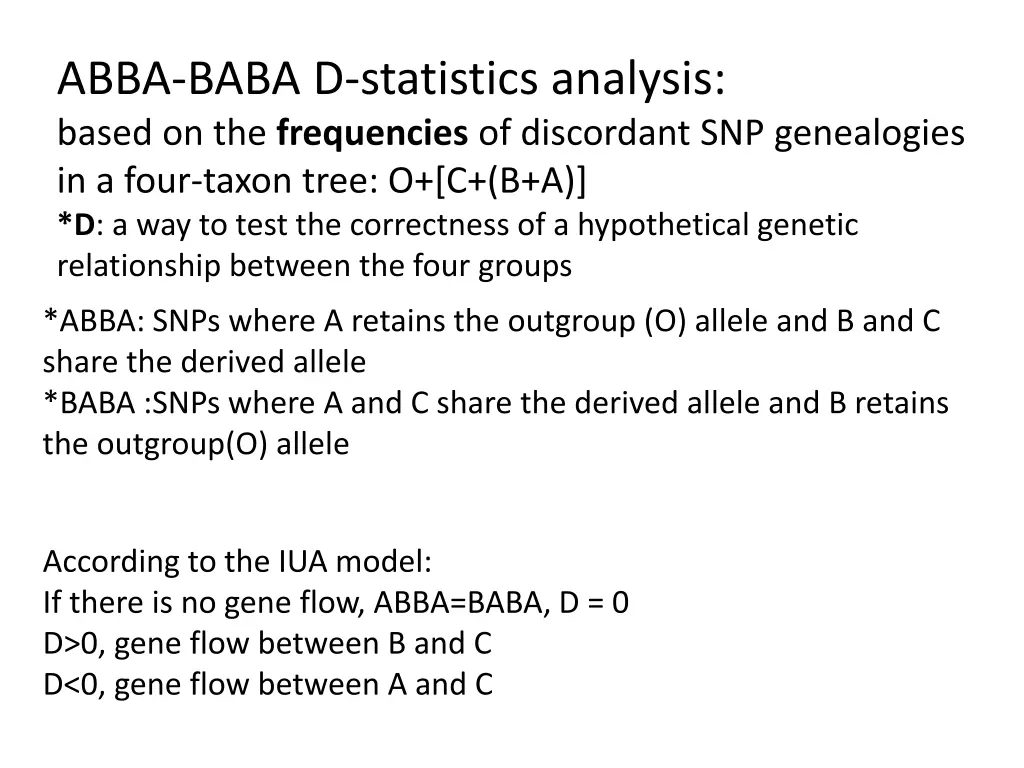 abba baba d statistics analysis based