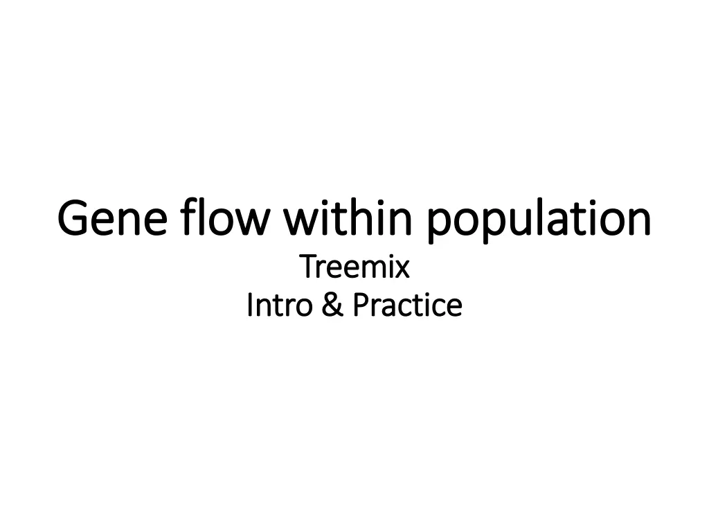 gene flow within population gene flow within