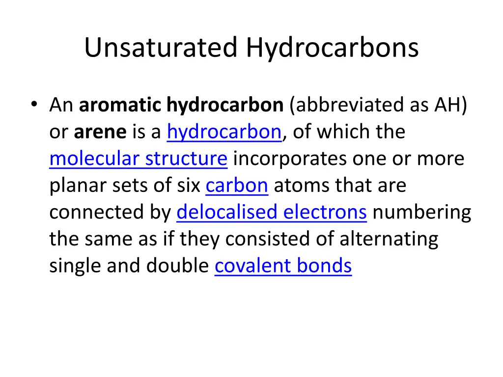 unsaturated hydrocarbons 2