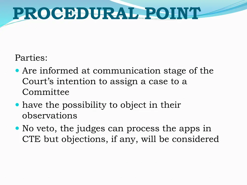 procedural point