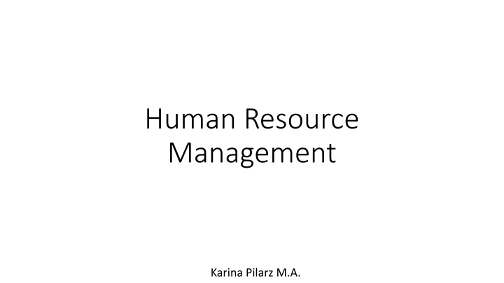 human resource management