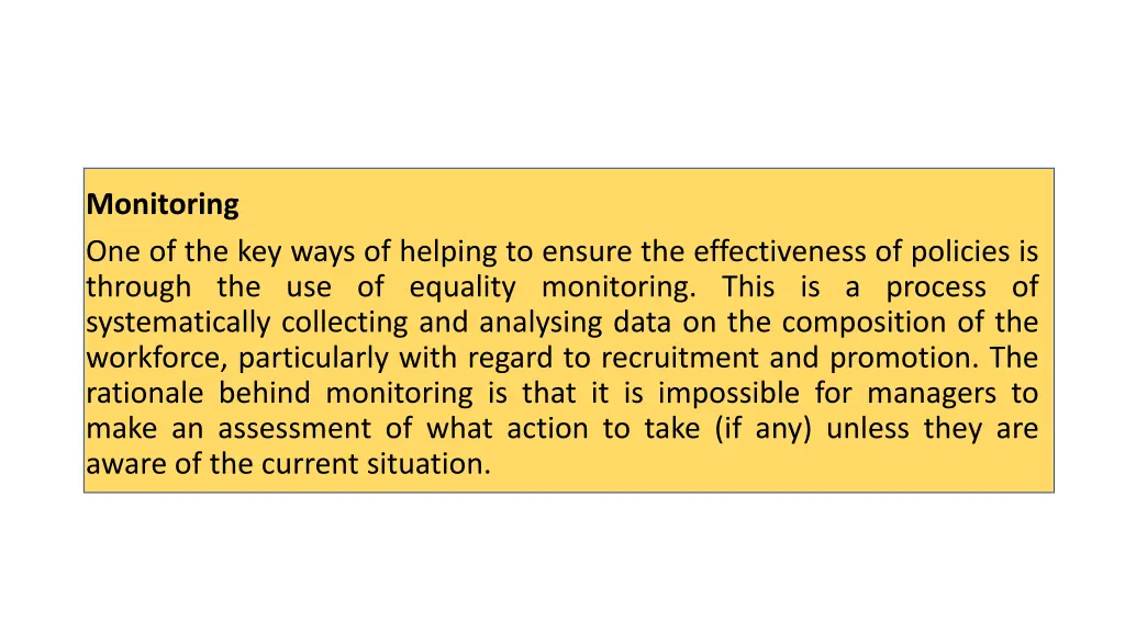 monitoring one of the key ways of helping