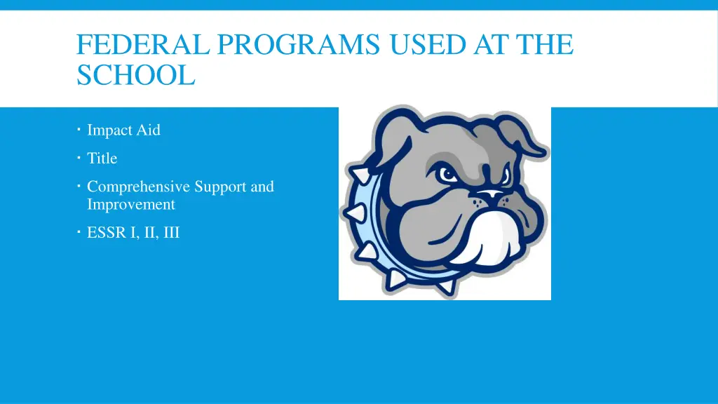 federal programs used at the school
