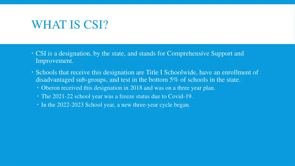 what is csi