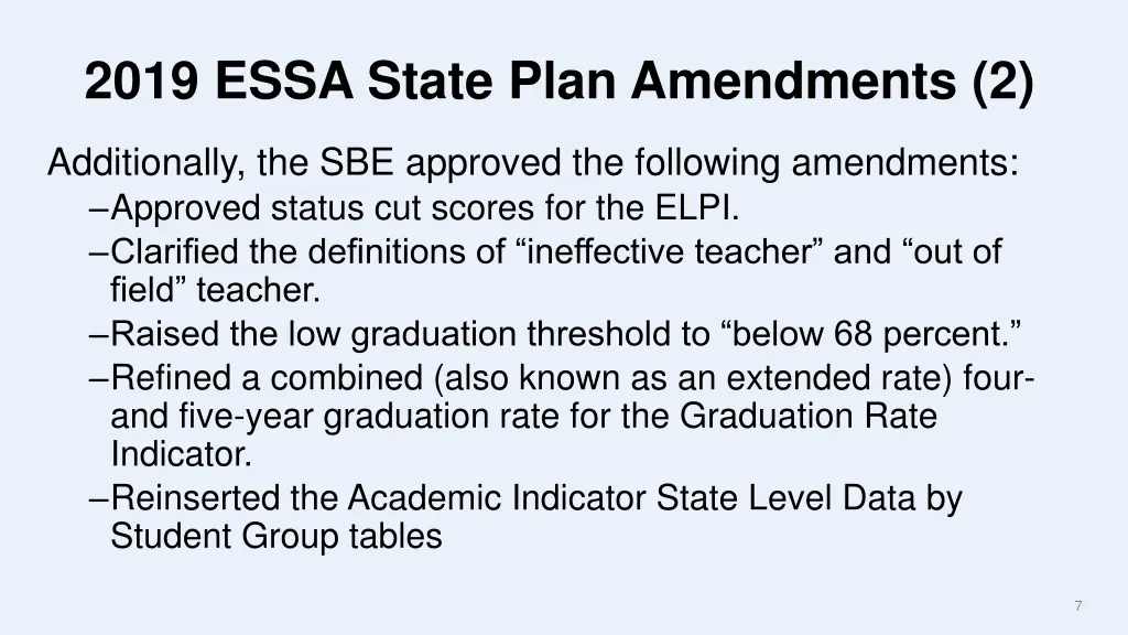 2019 essa state plan amendments 2
