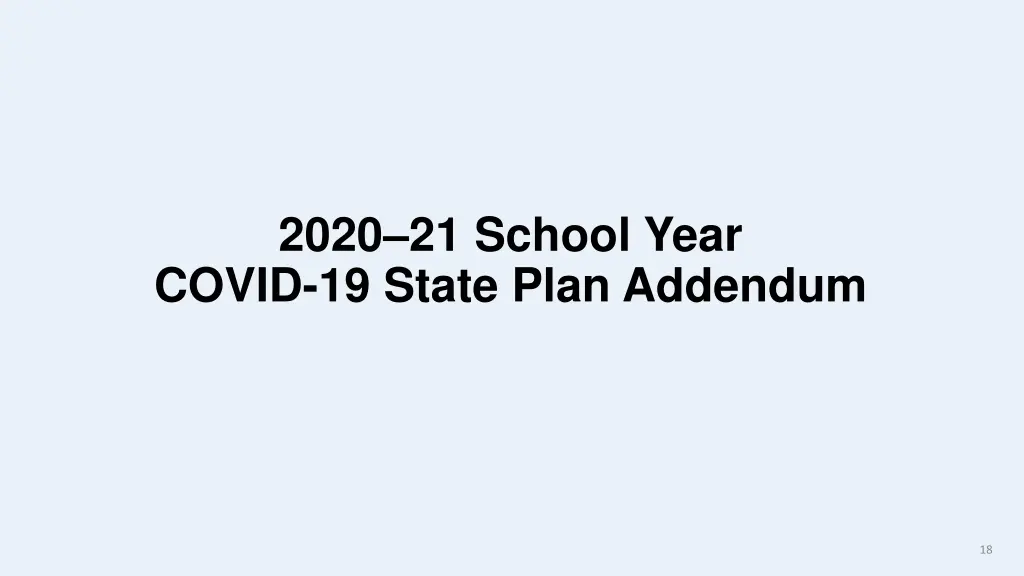 2020 21 school year covid 19 state plan addendum
