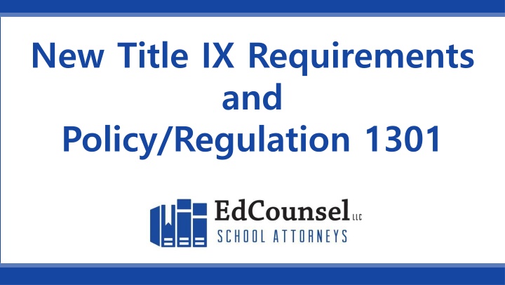 new title ix requirements and policy regulation