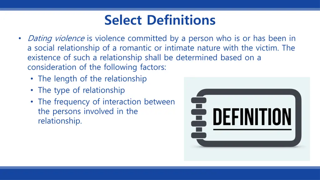 select definitions 6