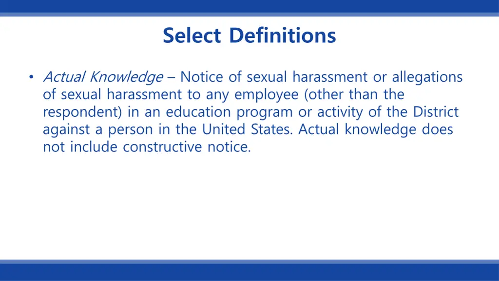 select definitions