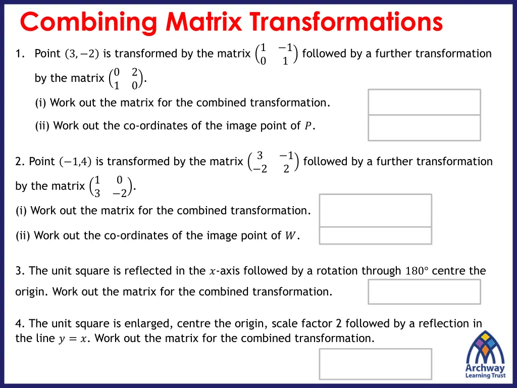combining matrix transformations