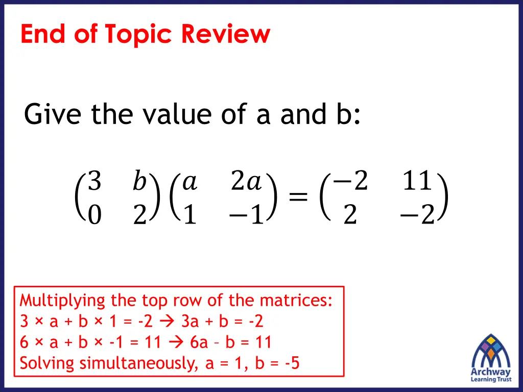 end of topic review 1