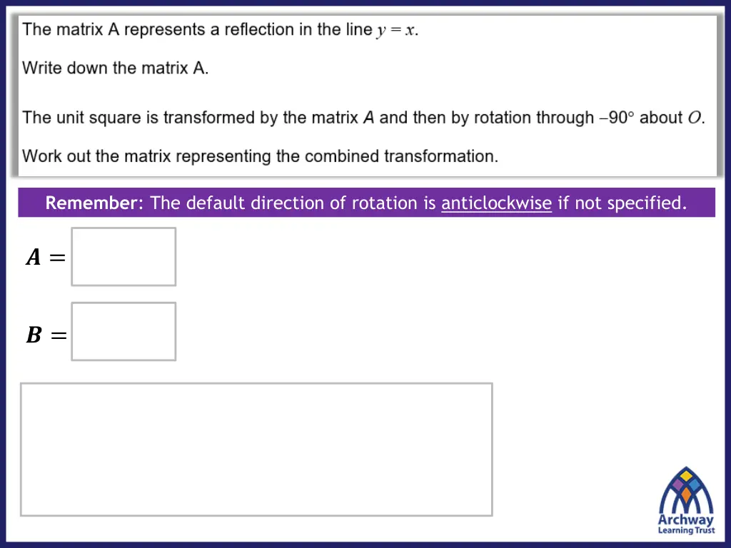 remember the default direction of rotation
