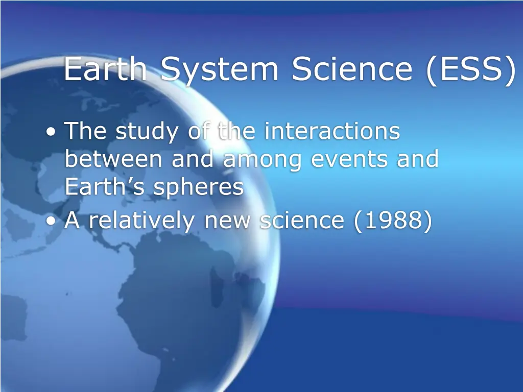 earth system science ess