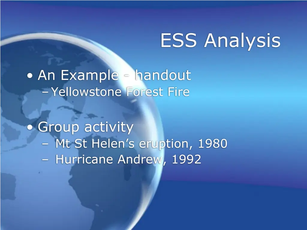 ess analysis 2