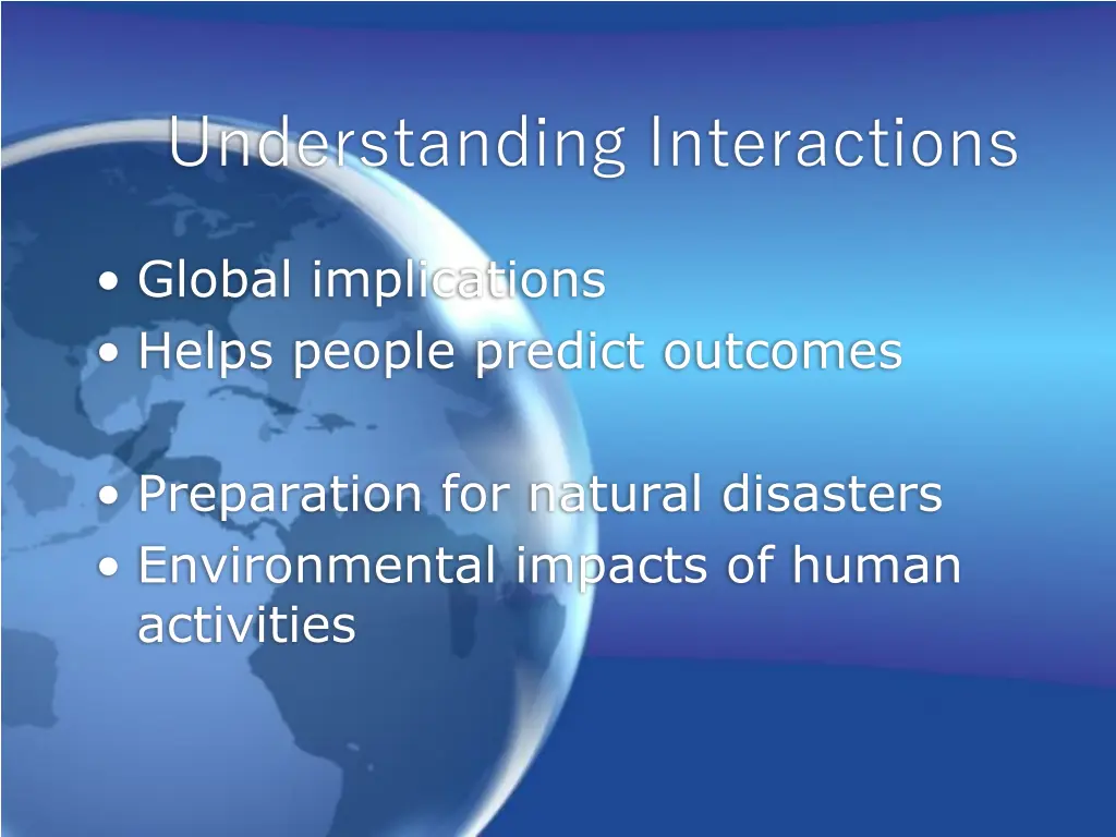understanding interactions