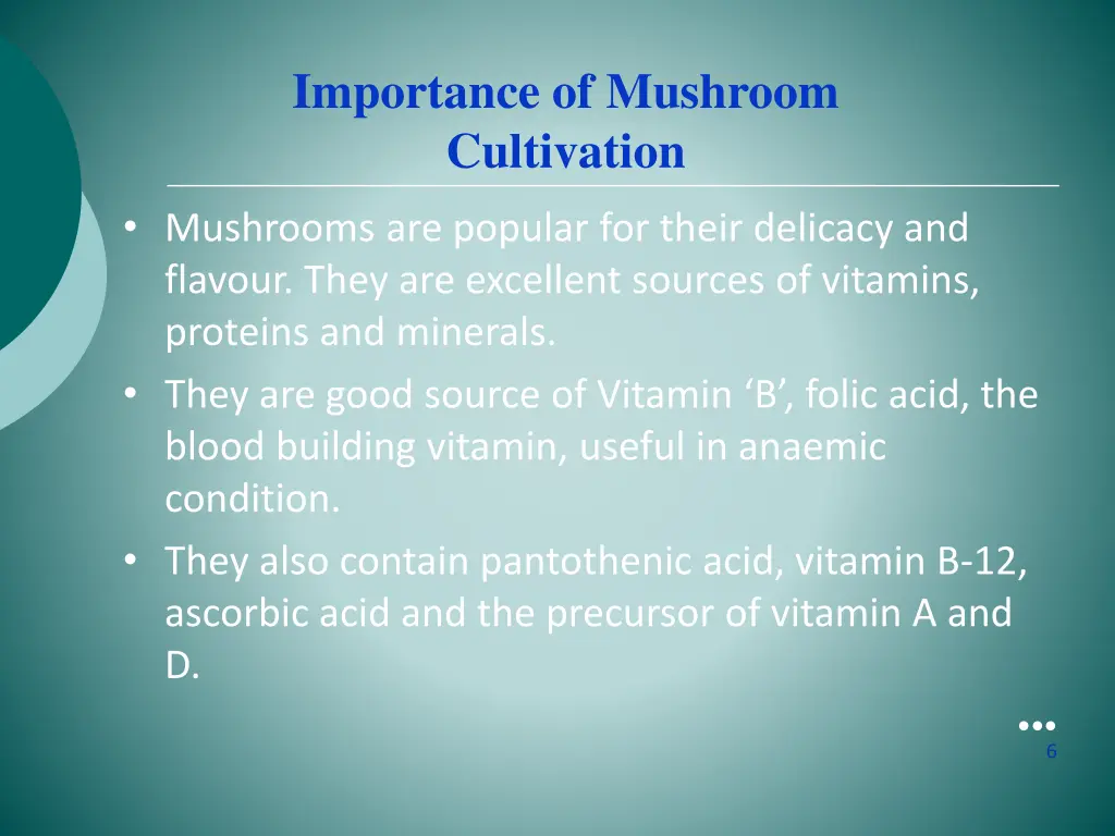 importance of mushroom cultivation