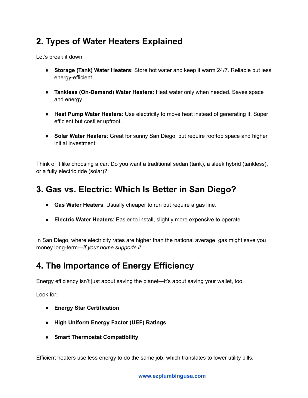 2 types of water heaters explained